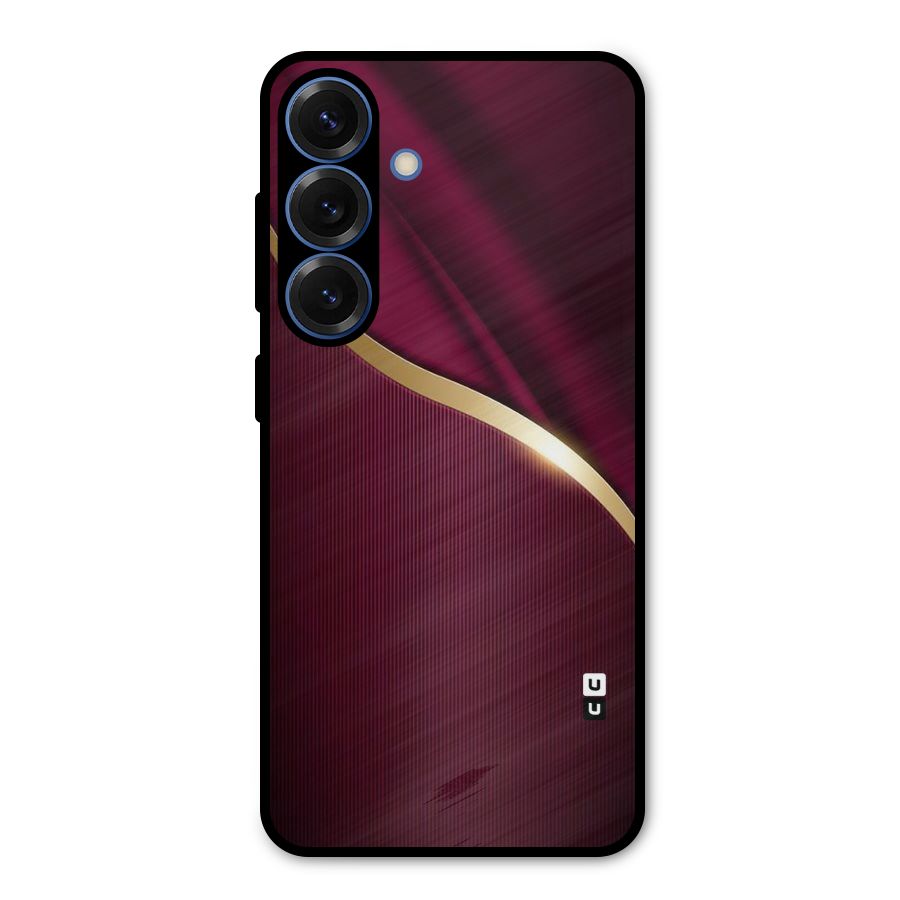 Smooth Maroon Metal Back Case for Galaxy S25