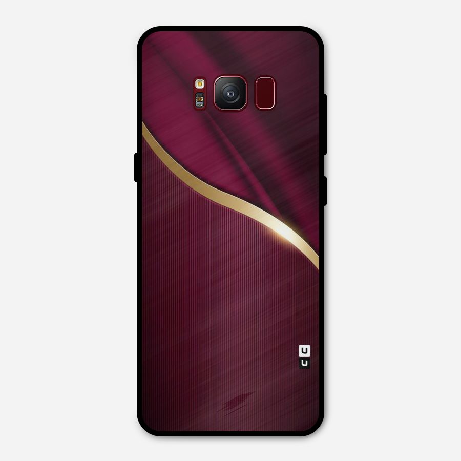 Smooth Maroon Metal Back Case for Galaxy S8