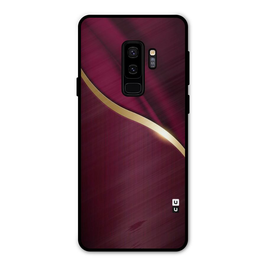 Smooth Maroon Metal Back Case for Galaxy S9 Plus
