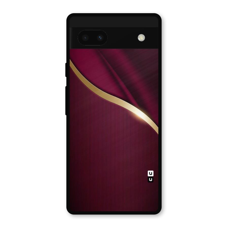 Smooth Maroon Metal Back Case for Google Pixel 6a
