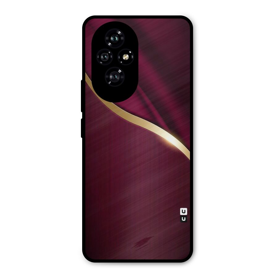 Smooth Maroon Metal Back Case for Honor 200