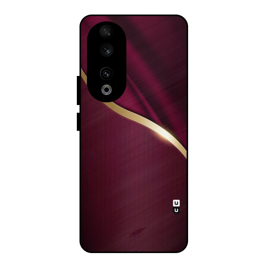 Smooth Maroon Metal Back Case for Honor 90
