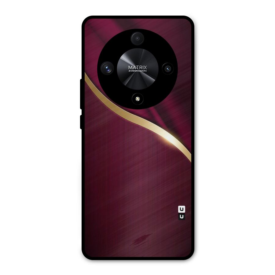 Smooth Maroon Metal Back Case for Honor X9b