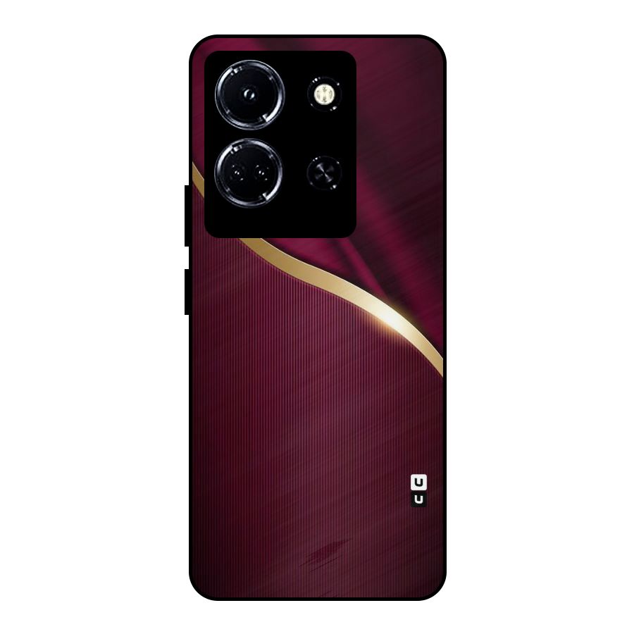 Smooth Maroon Metal Back Case for Infinix Note 30 5G