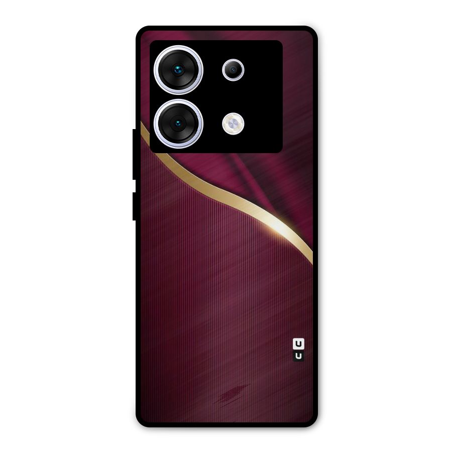 Smooth Maroon Metal Back Case for Infinix Zero 30 5G