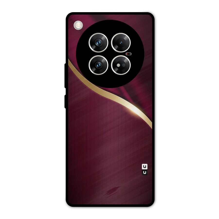 Smooth Maroon Metal Back Case for Infinix Zero 40 5G