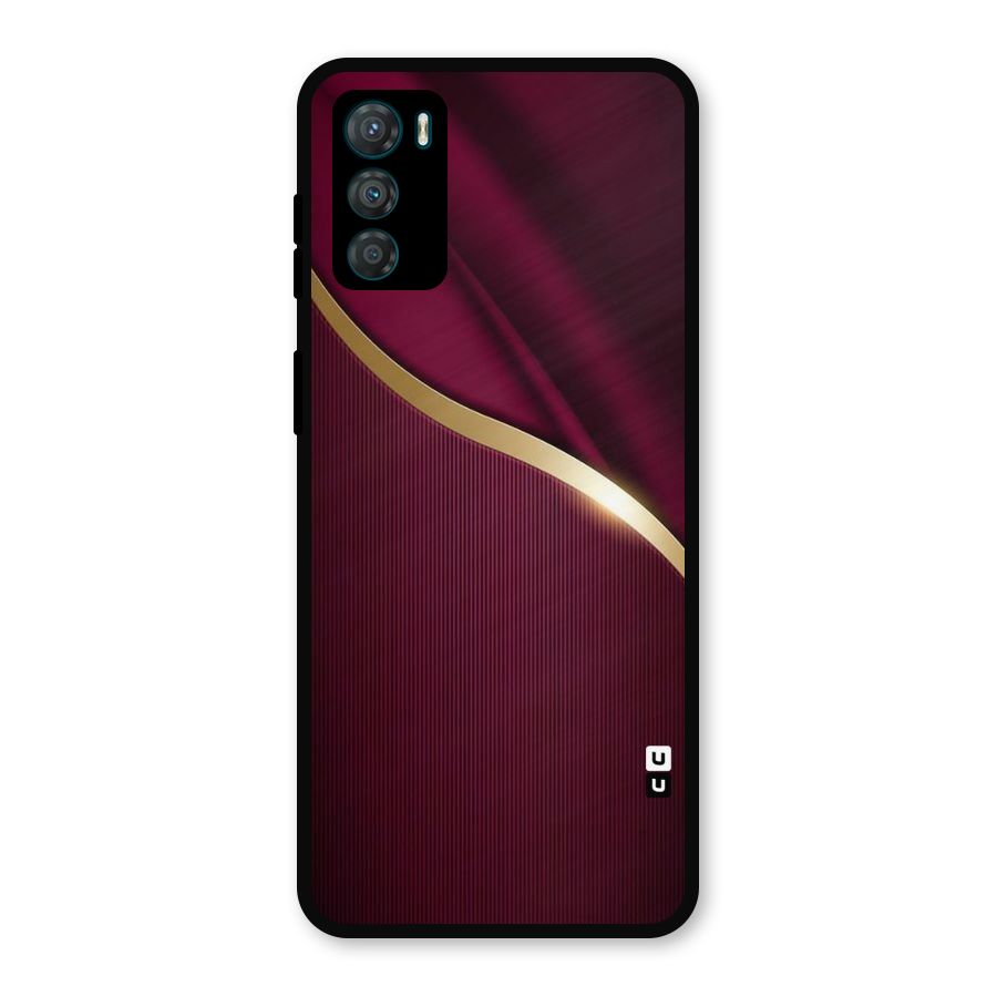 Smooth Maroon Metal Back Case for Moto G42