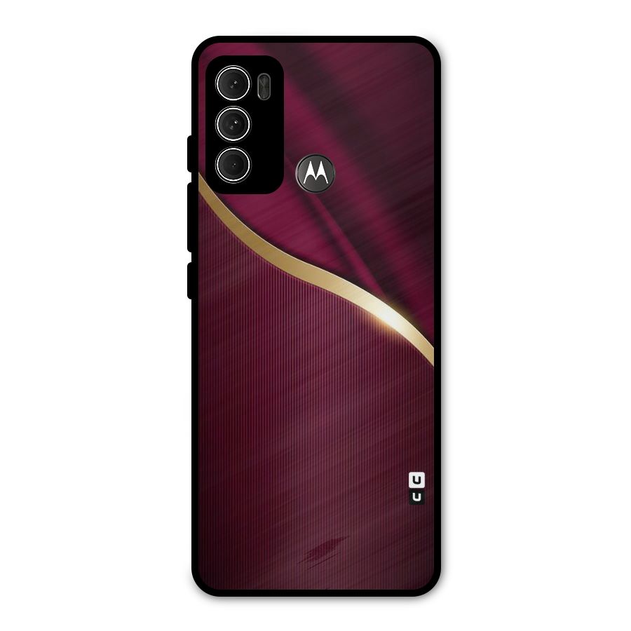 Smooth Maroon Metal Back Case for Moto G60