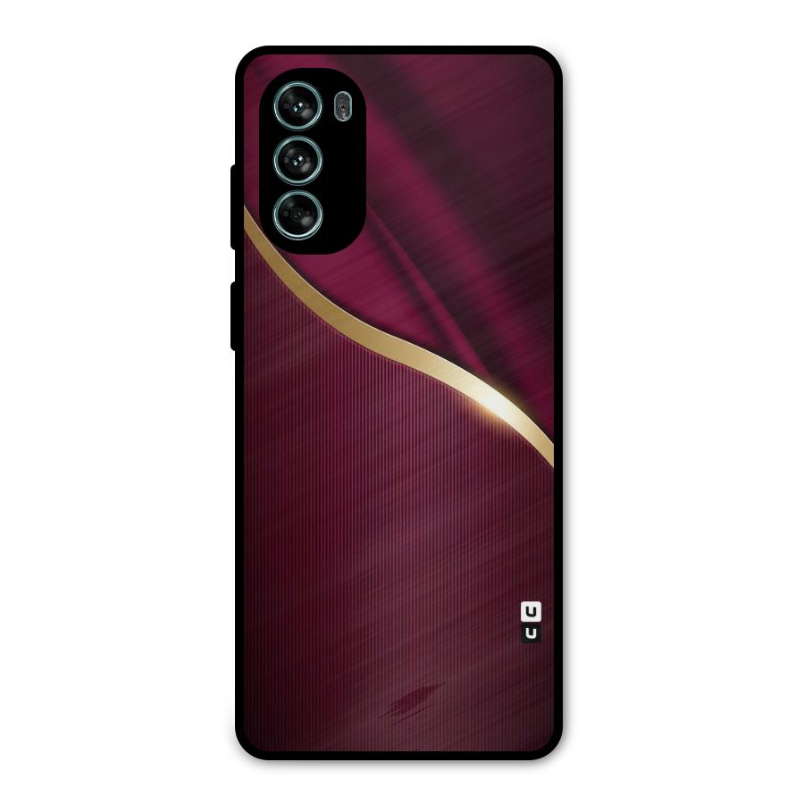 Smooth Maroon Metal Back Case for Moto G62