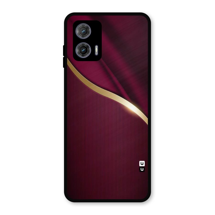 Smooth Maroon Metal Back Case for Moto G73