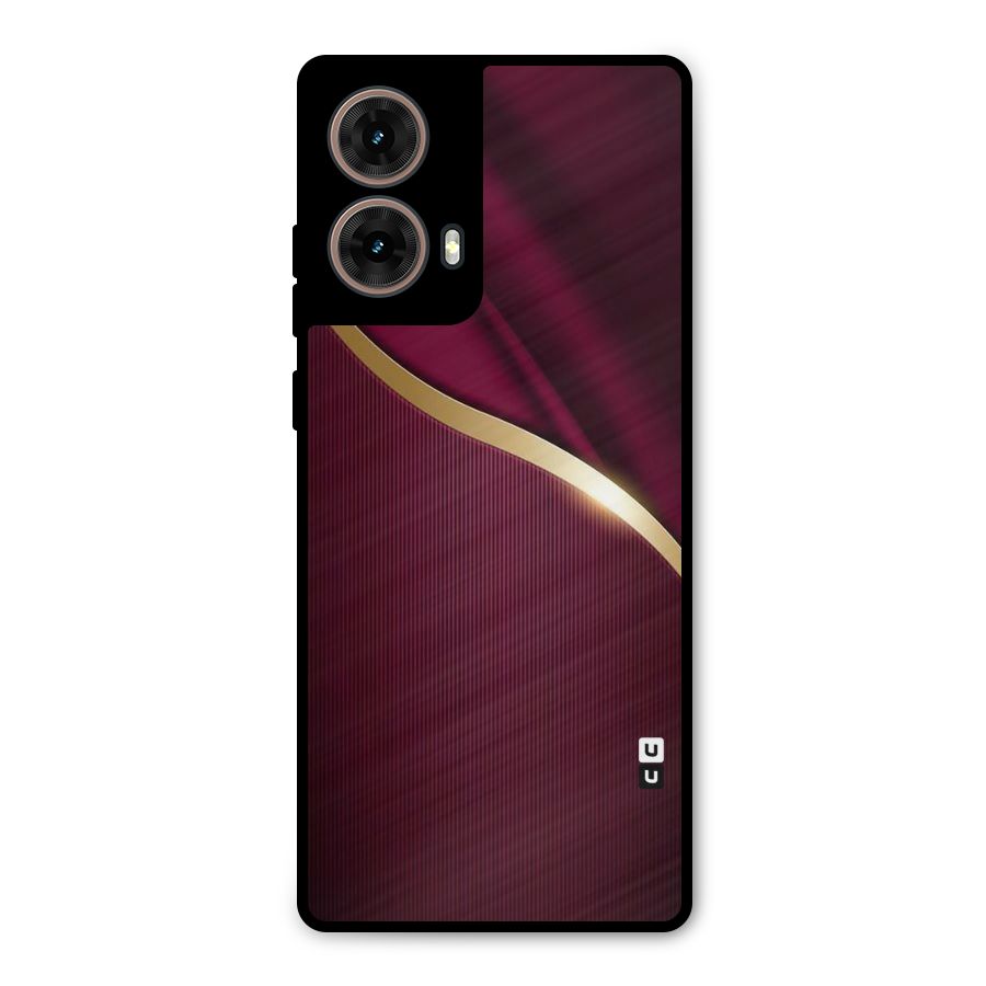 Smooth Maroon Metal Back Case for Moto G85