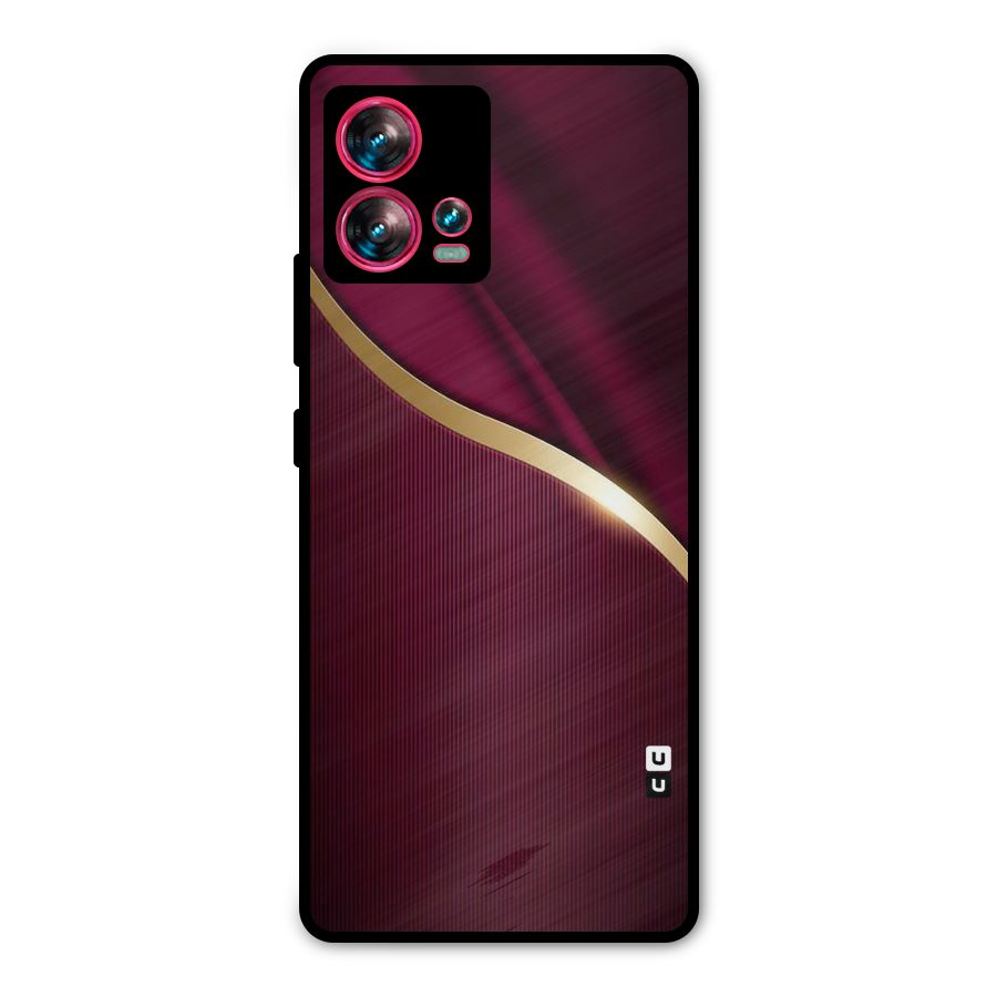 Smooth Maroon Metal Back Case for Motorola Edge 30 Fusion