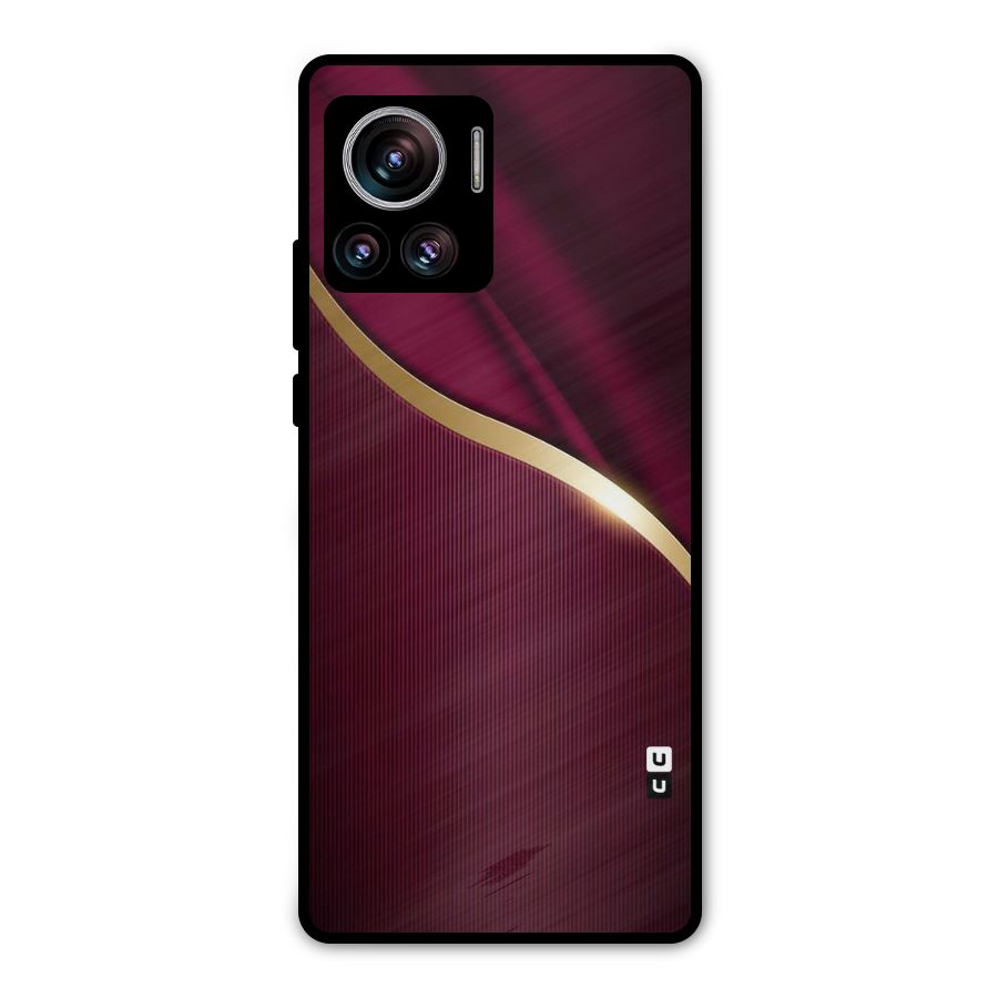 Smooth Maroon Metal Back Case for Motorola Edge 30 Ultra
