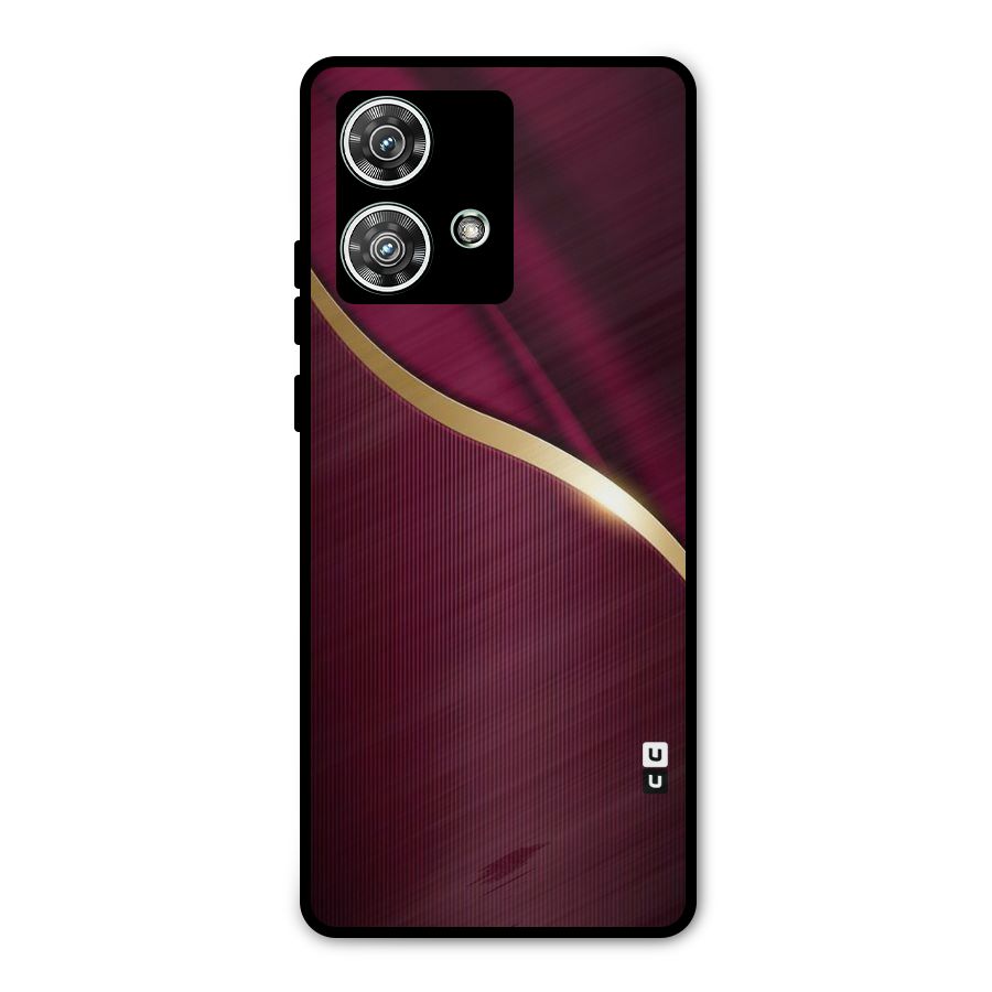 Smooth Maroon Metal Back Case for Motorola Edge 40 Neo