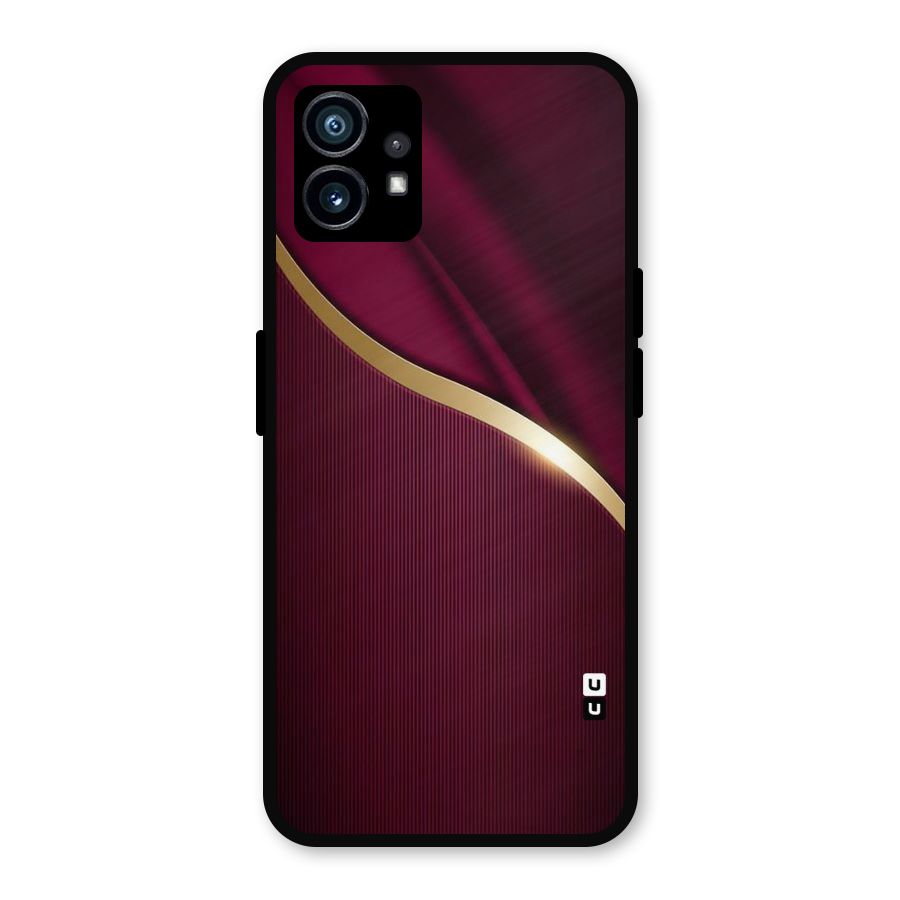 Smooth Maroon Metal Back Case for Nothing Phone 1
