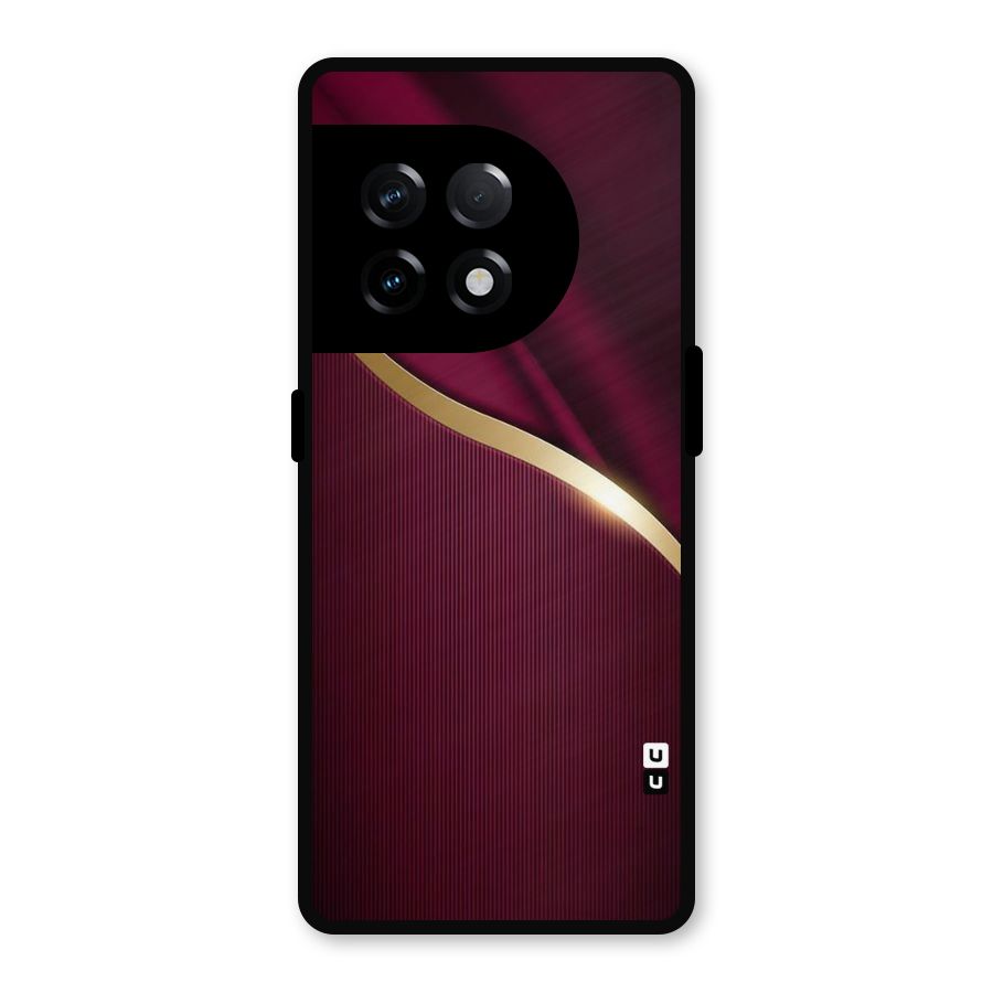 Smooth Maroon Metal Back Case for OnePlus 11R