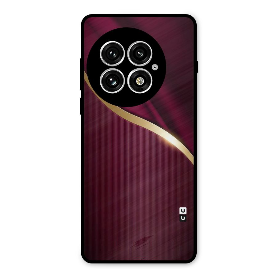 Smooth Maroon Metal Back Case for OnePlus 13