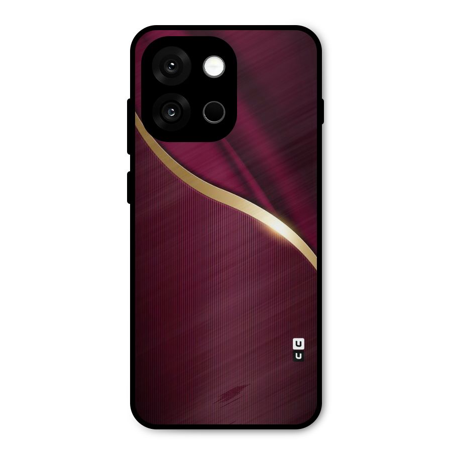 Smooth Maroon Metal Back Case for OnePlus 13s