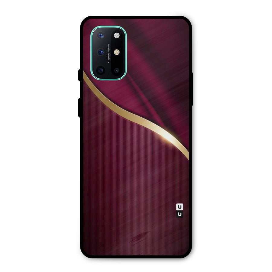 Smooth Maroon Metal Back Case for OnePlus 8T