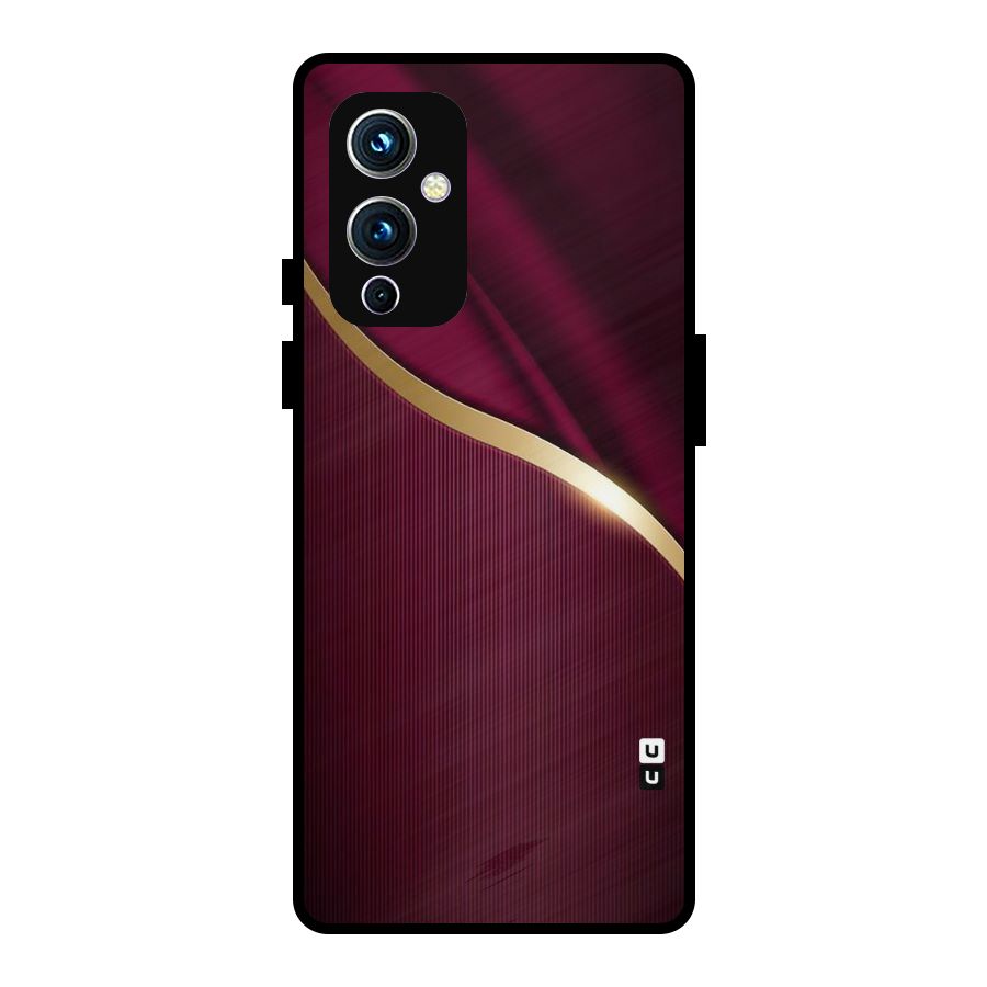 Smooth Maroon Metal Back Case for OnePlus 9