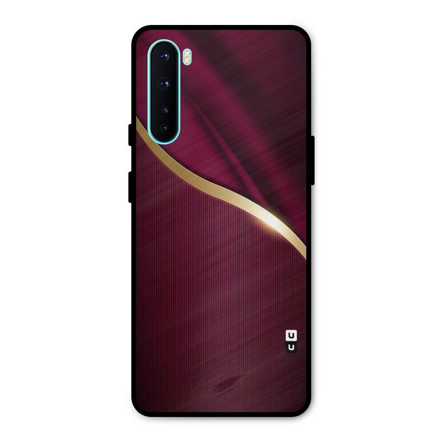 Smooth Maroon Metal Back Case for OnePlus Nord