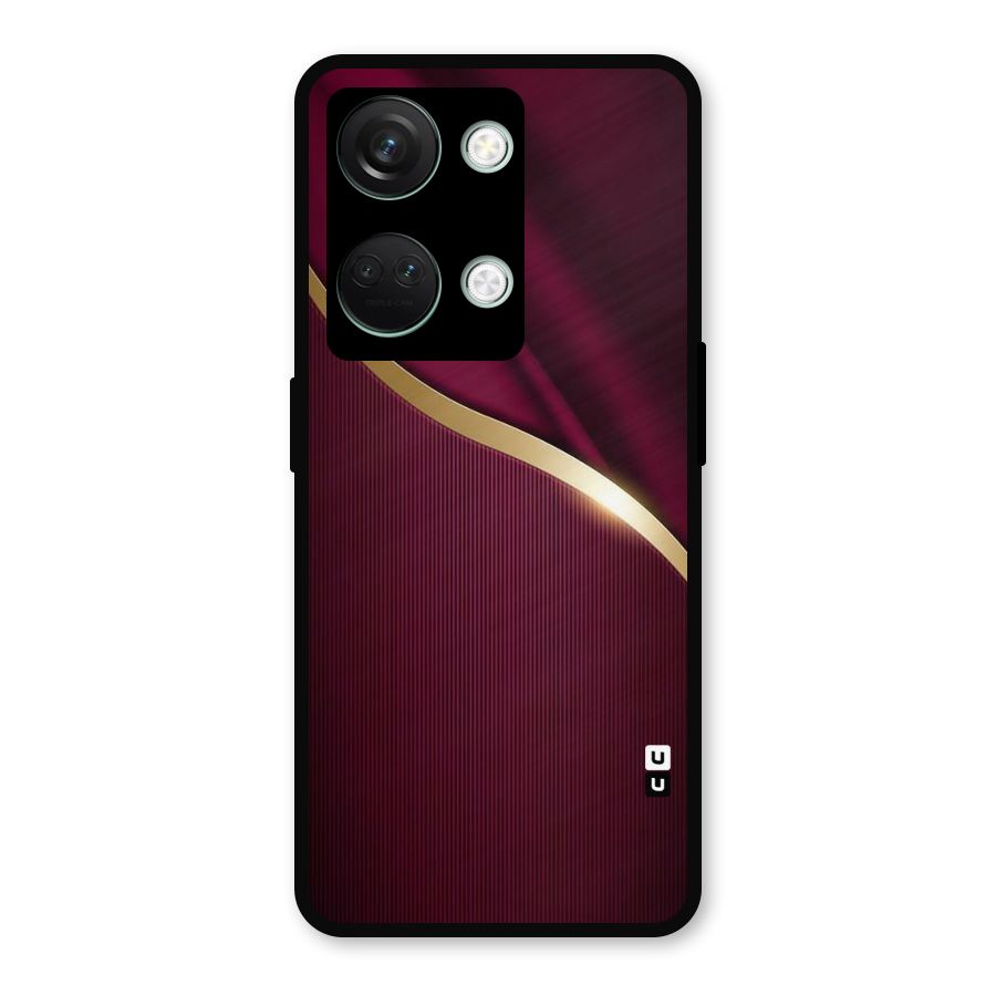 Smooth Maroon Metal Back Case for OnePlus Nord 3