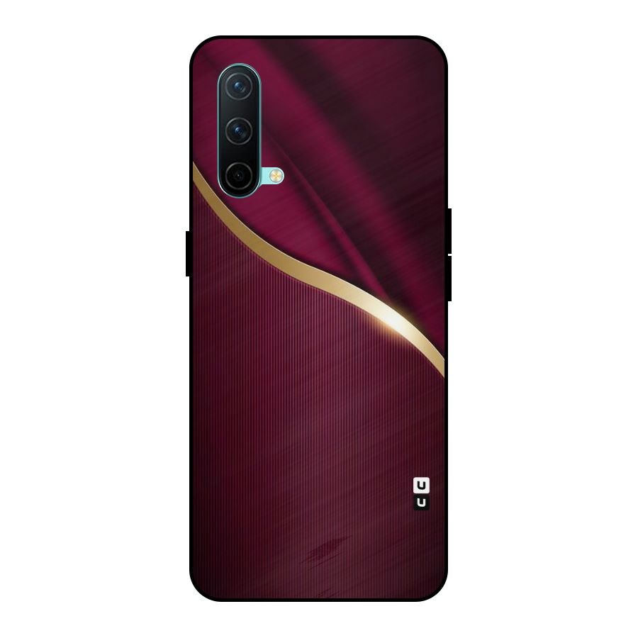 Smooth Maroon Metal Back Case for OnePlus Nord CE 5G