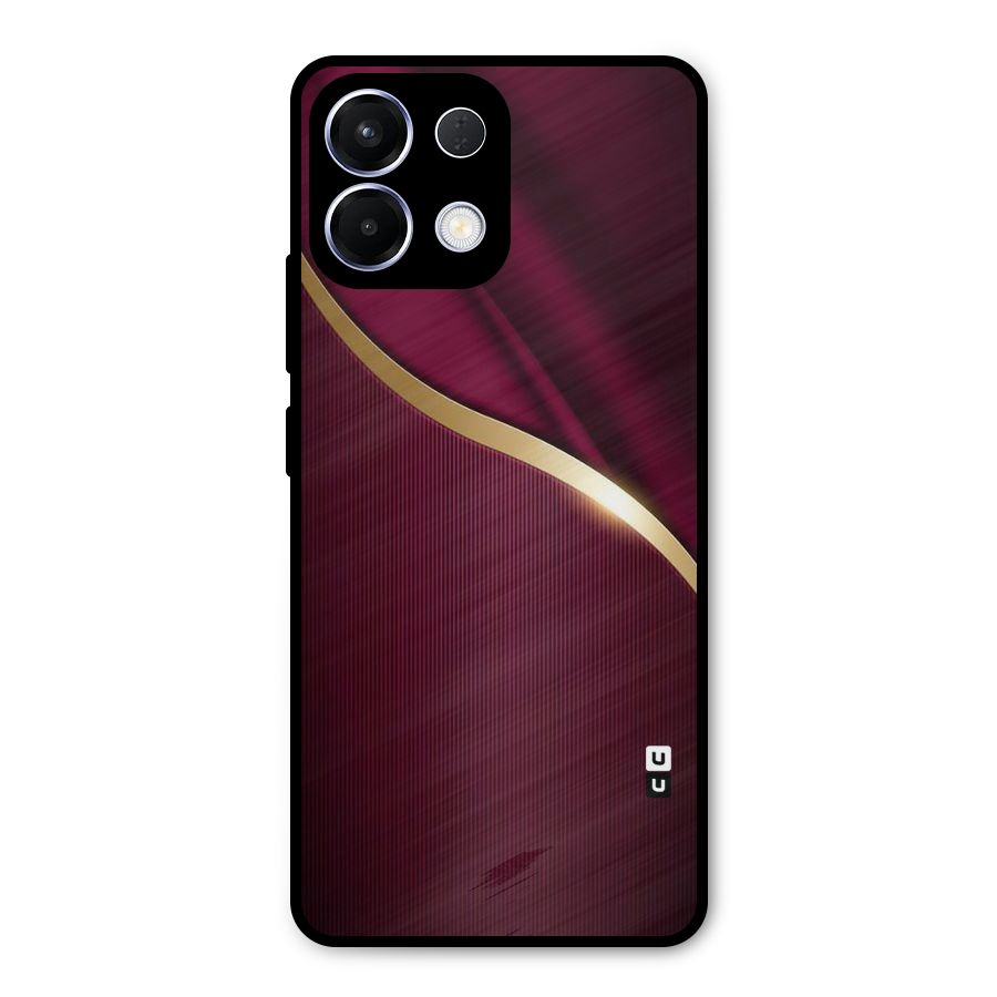 Smooth Maroon Metal Back Case for Oppo K13