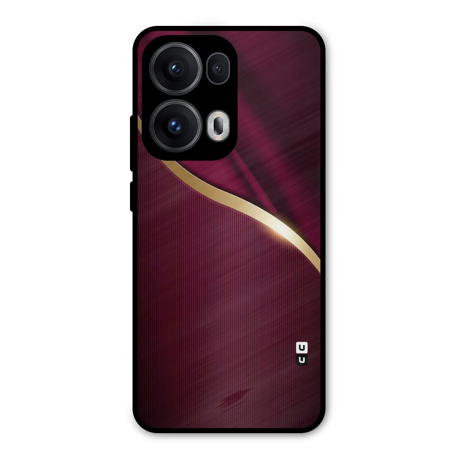 Smooth Maroon Metal Back Case for Oppo Reno13 Pro