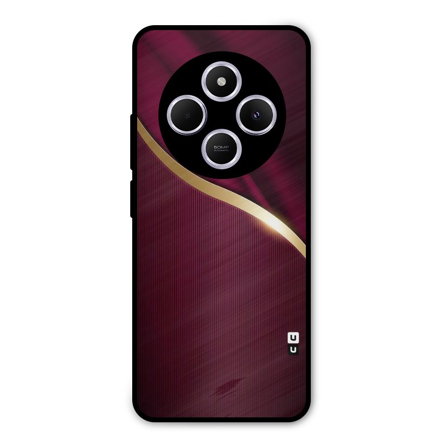 Smooth Maroon Metal Back Case for Poco M7