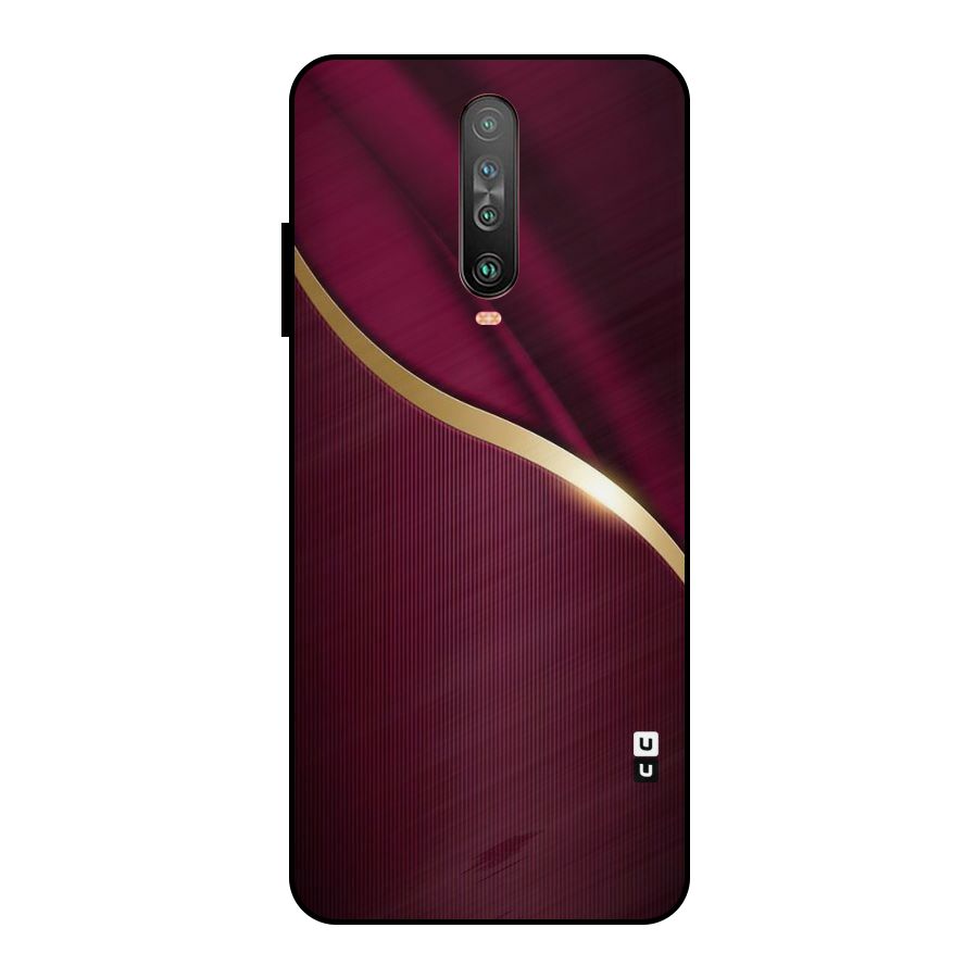 Smooth Maroon Metal Back Case for Poco X2