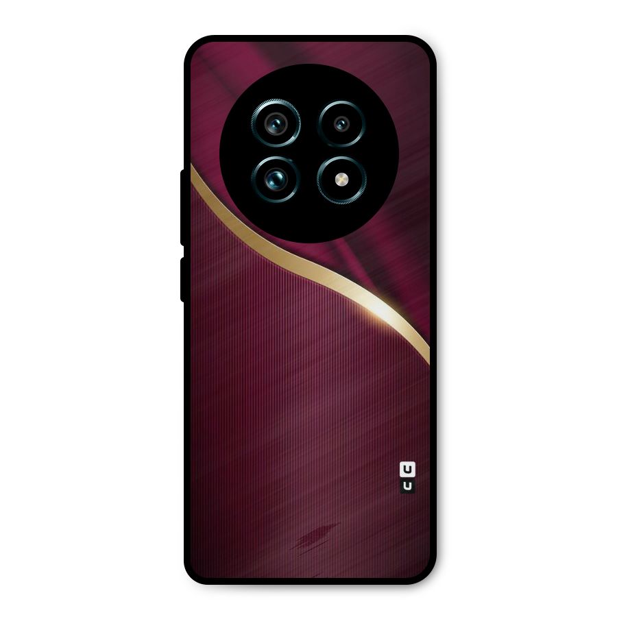 Smooth Maroon Metal Back Case for Realme 13 Pro Plus