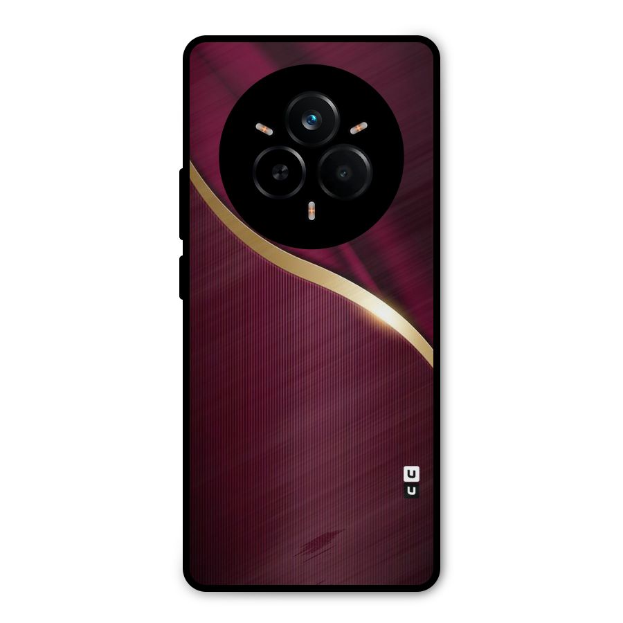 Smooth Maroon Metal Back Case for Realme 14 Pro