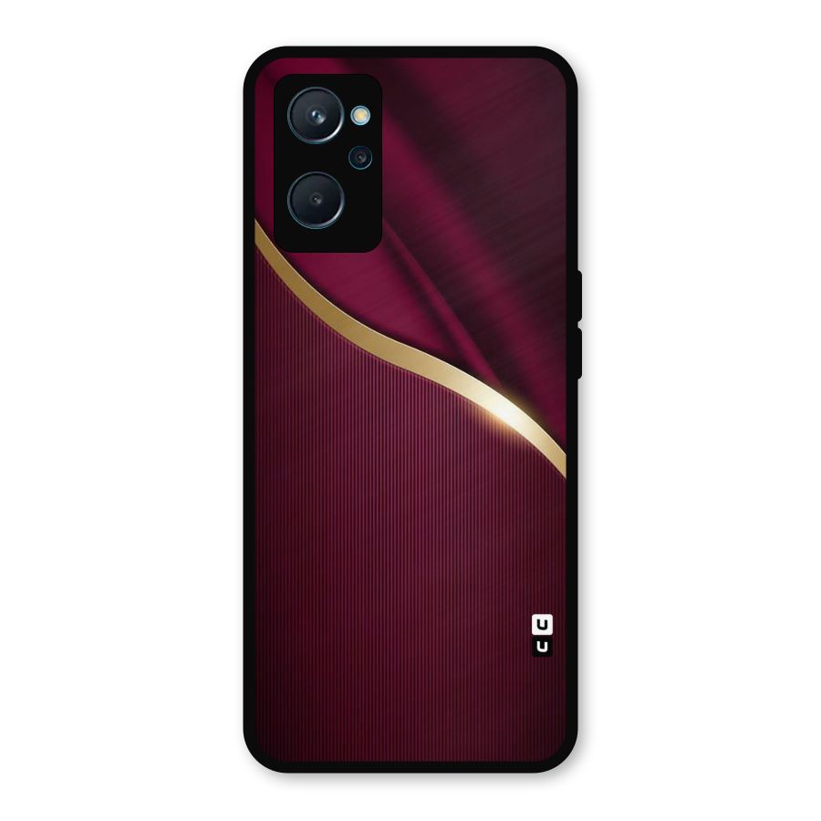 Smooth Maroon Metal Back Case for Realme 9i