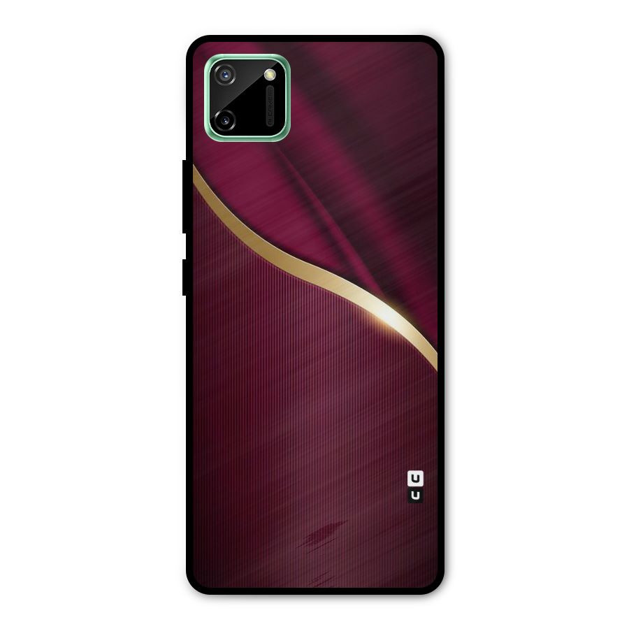 Smooth Maroon Metal Back Case for Realme C11