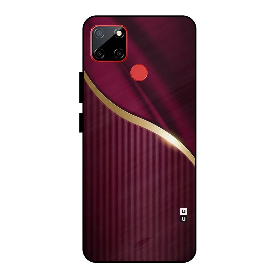Smooth Maroon Metal Back Case for Realme C12