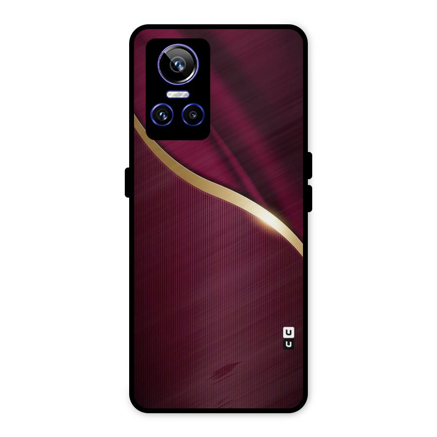 Smooth Maroon Metal Back Case for Realme GT Neo 3