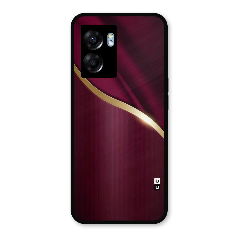 Smooth Maroon Metal Back Case for Realme Narzo 50 5G