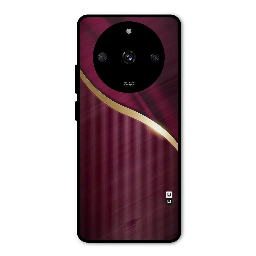 Smooth Maroon Metal Back Case for Realme Narzo 60 5G