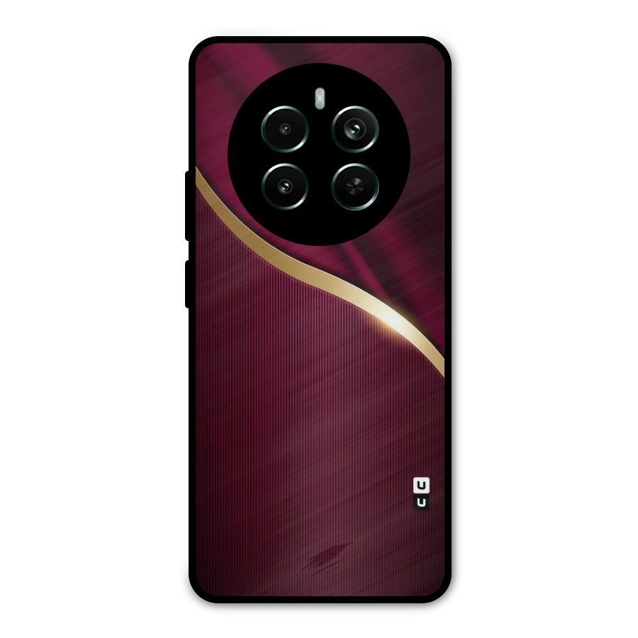 Smooth Maroon Metal Back Case for Realme Narzo 70 Pro