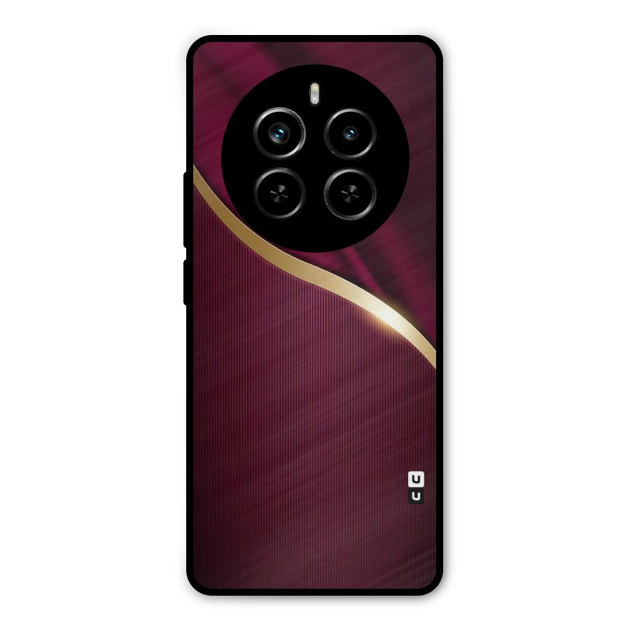Smooth Maroon Metal Back Case for Realme P1 Pro