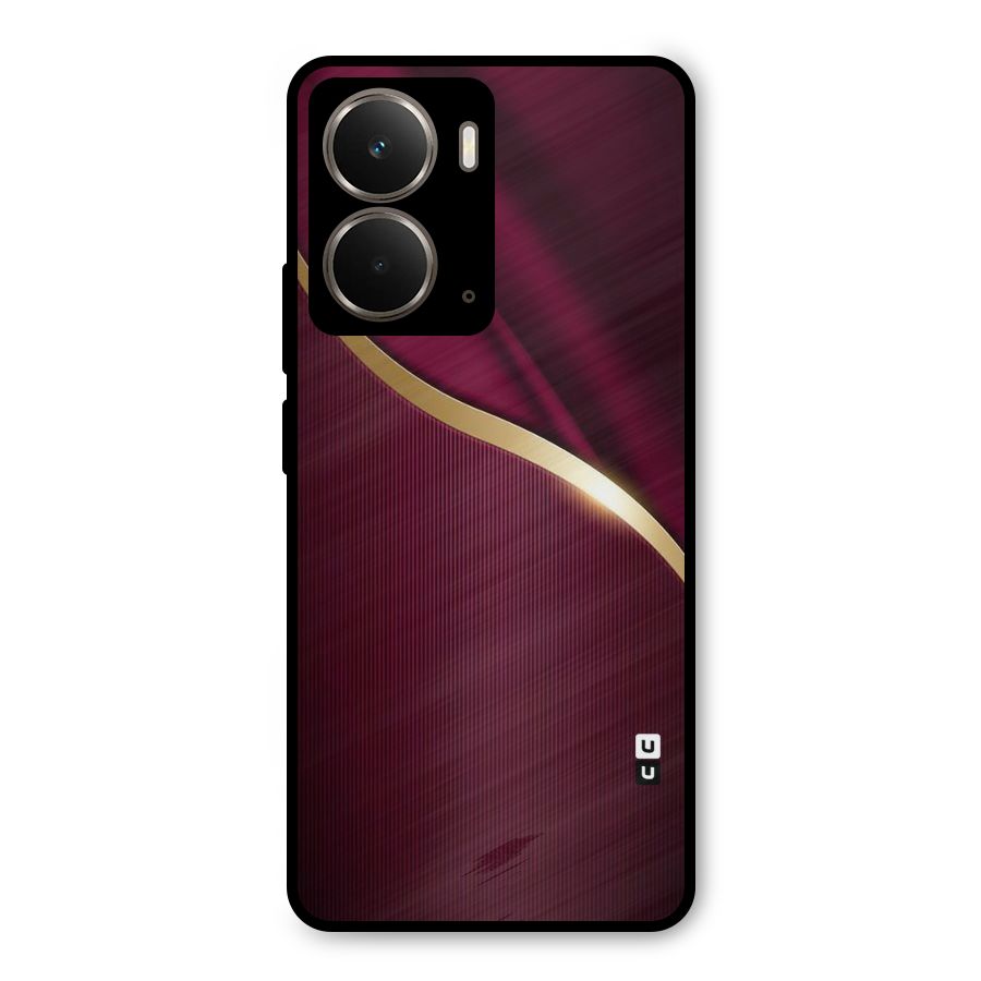 Smooth Maroon Metal Back Case for Realme P3