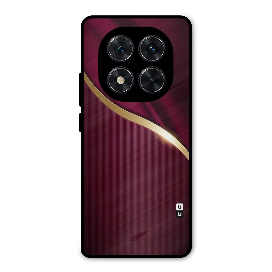 Smooth Maroon Metal Back Case for Redmi Note 14 Pro 5G