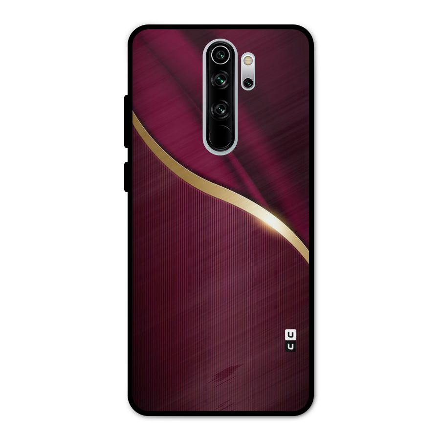 Smooth Maroon Metal Back Case for Redmi Note 8 Pro