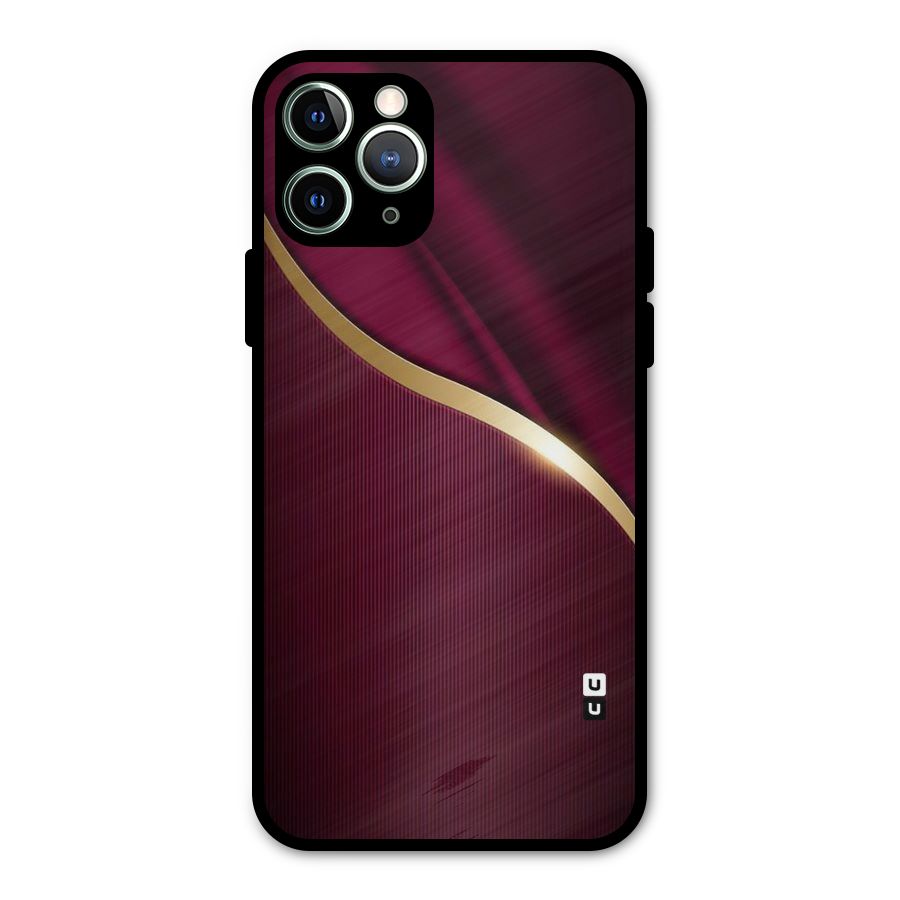 Smooth Maroon Metal Back Case for iPhone 11 Pro Max