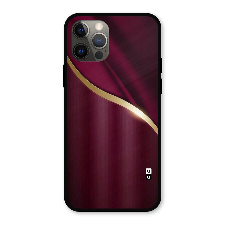 Smooth Maroon Metal Back Case for iPhone 12 Pro