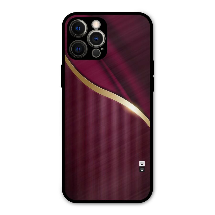 Smooth Maroon Metal Back Case for iPhone 12 Pro Max