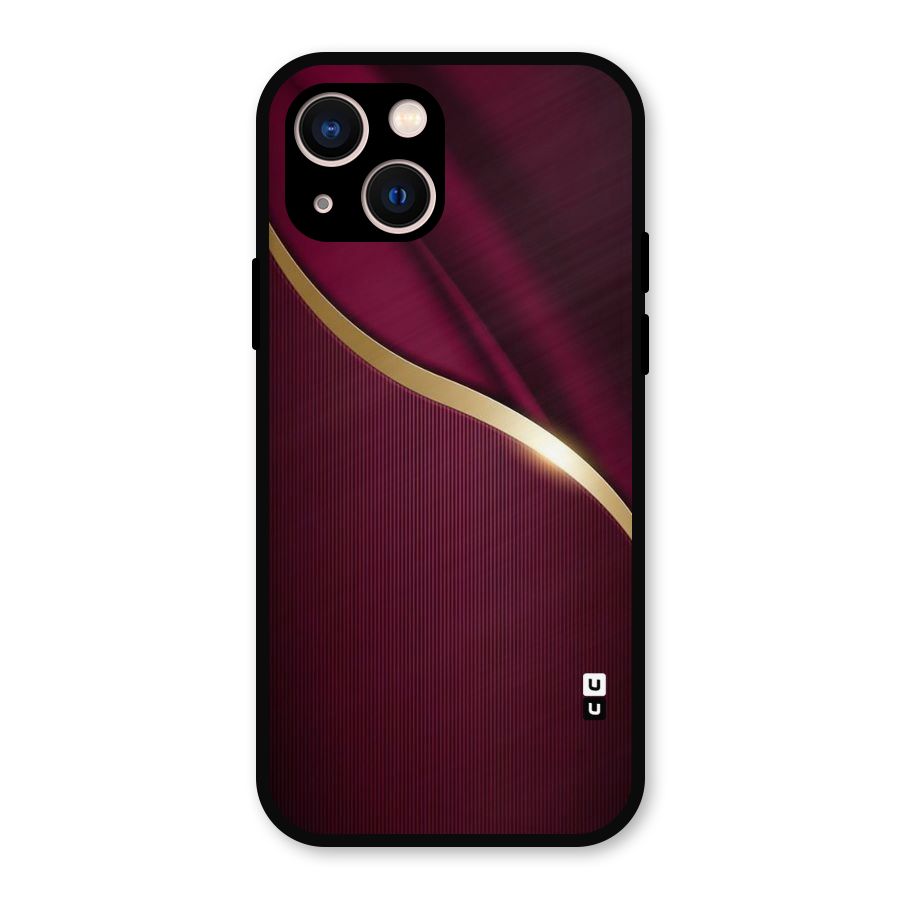Smooth Maroon Metal Back Case for iPhone 13