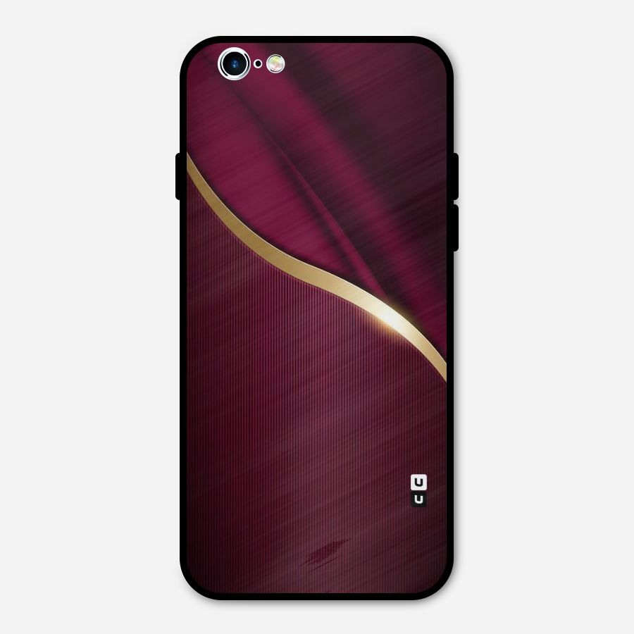 Smooth Maroon Metal Back Case for iPhone 6 6s