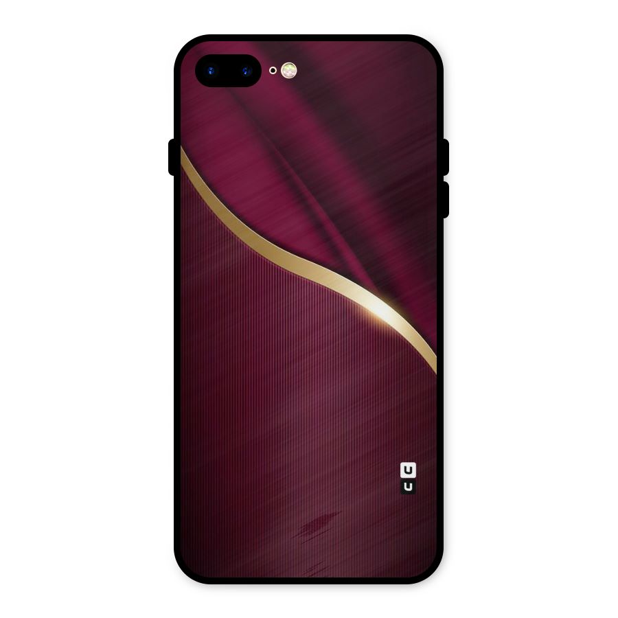 Smooth Maroon Metal Back Case for iPhone 7 Plus